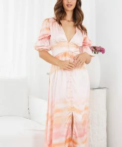 Wild Ginger DRESSES Charis Dress - Orange Print