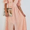 Wild Ginger Charis Dress - Peach Print DRESSES