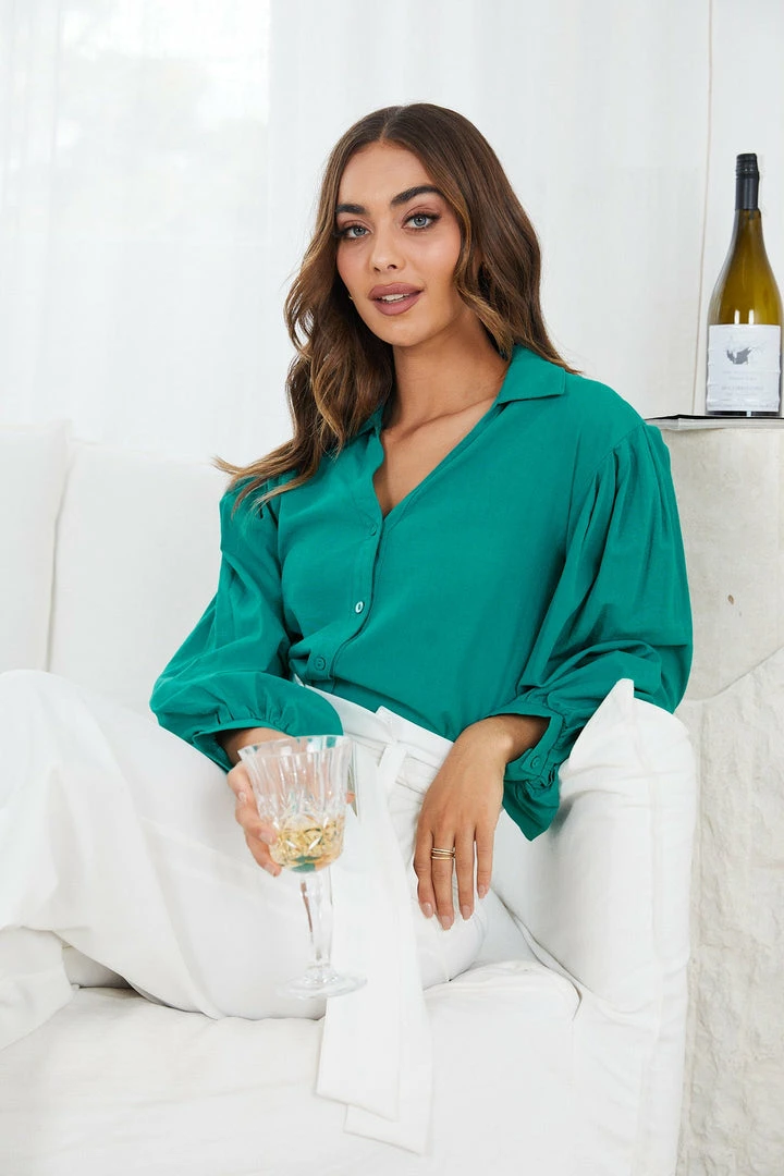 Style Box CLOTHING Chava Top - Teal 8 Style Box CLOTHING Chava Top - Teal