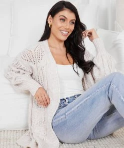 Miracle Fashion Chelly Cardigan - Beige