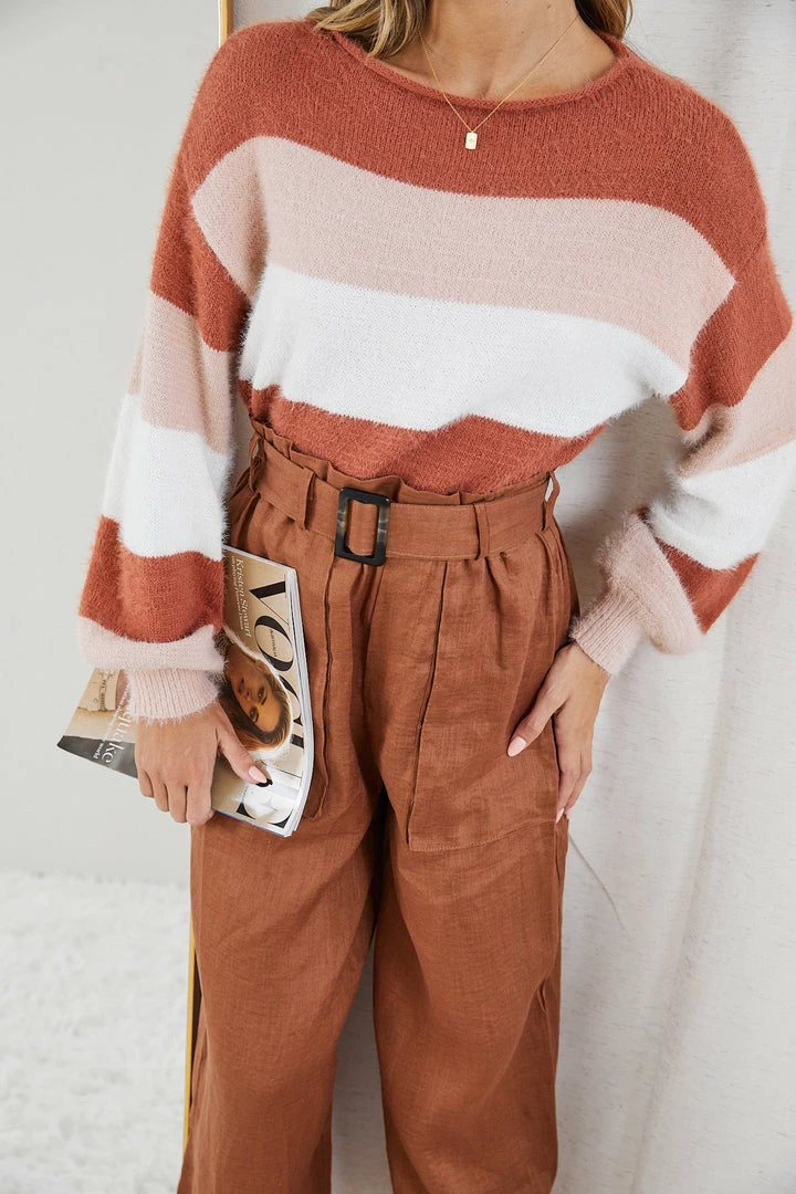 Style Box CLOTHING Cherette Knit - Rust Stripe 8 Style Box CLOTHING Cherette Knit - Rust Stripe