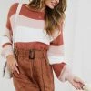 Style Box CLOTHING Cherette Knit - Rust Stripe