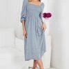 Miracle Fashion Cherise Dress - Blue Print 2 Miracle Fashion Cherise Dress - Blue Print