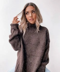 Qtrend Fashion PTY LTD Chesterfield Jumper - Chocolate Maternity Dresses