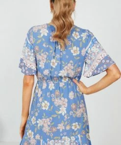 HQ Fashion Chikka Dress - Blue Print DRESSES