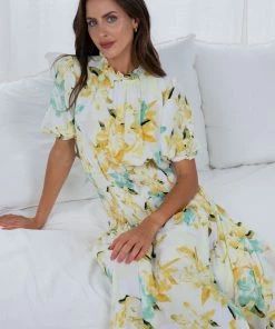 YH & Co (Chloe Yip) Chloris Dress - Yellow Floral DRESSES 12 YH & Co (Chloe Yip) Chloris Dress - Yellow Floral DRESSES