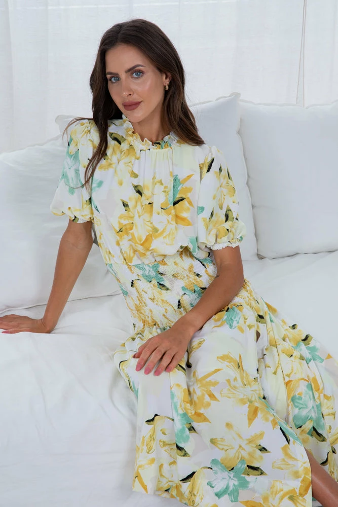 YH & Co (Chloe Yip) Chloris Dress - Yellow Floral DRESSES 7 YH & Co (Chloe Yip) Chloris Dress - Yellow Floral DRESSES