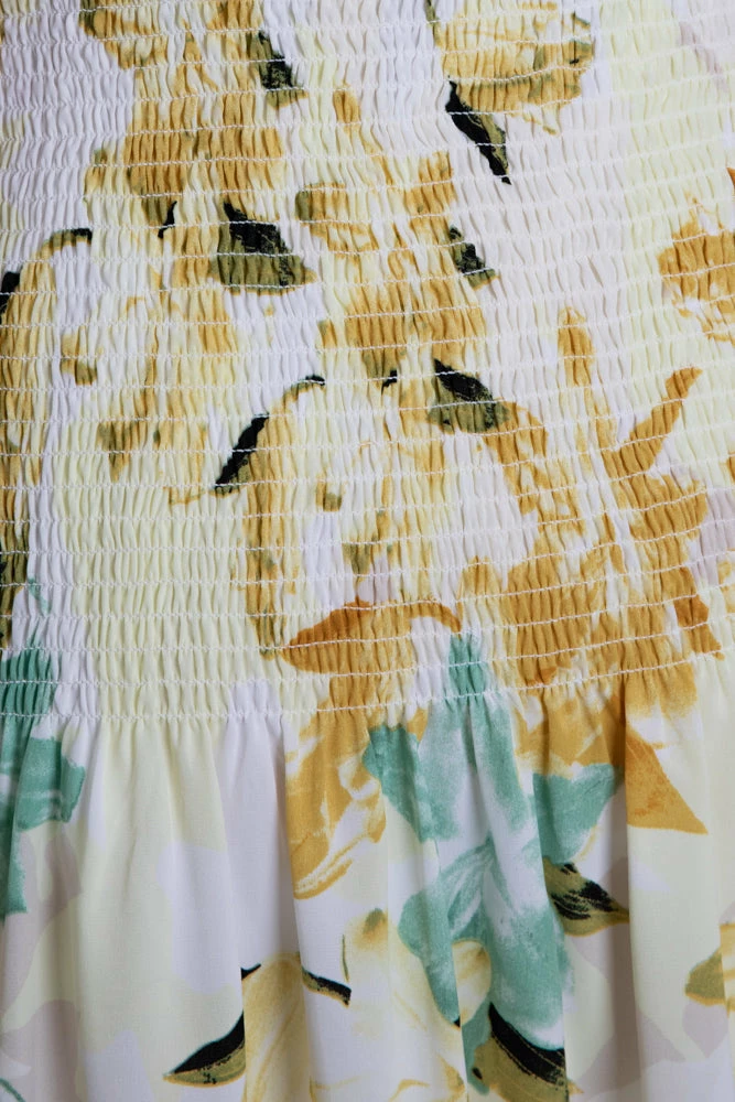 YH & Co (Chloe Yip) Chloris Dress - Yellow Floral DRESSES 8 YH & Co (Chloe Yip) Chloris Dress - Yellow Floral DRESSES