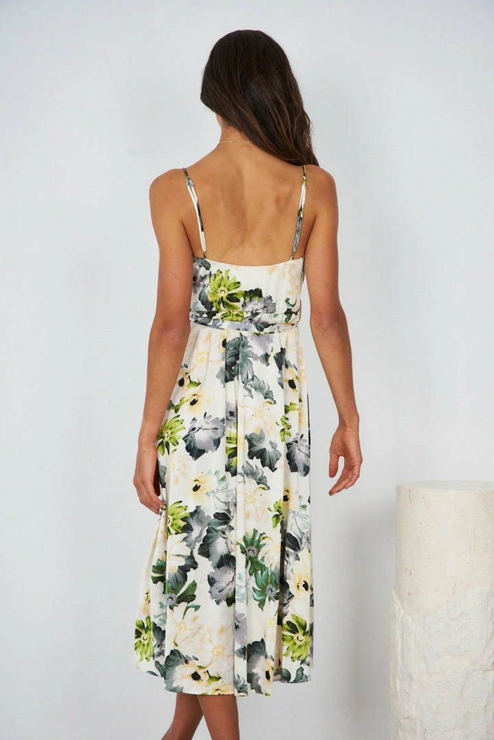 Kaarlo Fashion Pty Ltd DRESSES Clarissa Dress - White Floral 4 Kaarlo Fashion Pty Ltd DRESSES Clarissa Dress - White Floral