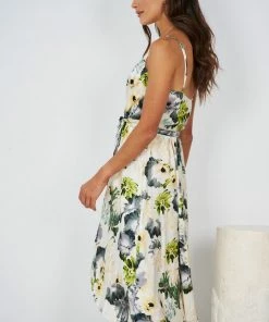 Kaarlo Fashion Pty Ltd DRESSES Clarissa Dress - White Floral 9 Kaarlo Fashion Pty Ltd DRESSES Clarissa Dress - White Floral