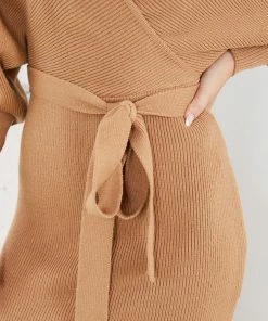 Indikah Classy Dress - Tan