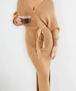 Indikah Classy Dress - Tan