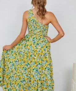 Reverse Claudia Dress - Yellow Floral