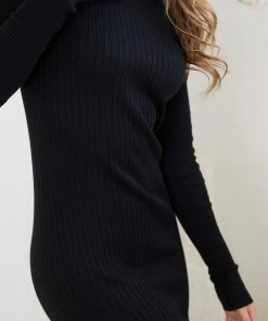 Qtrend Fashion PTY LTD Claudias Knit Dress - Black