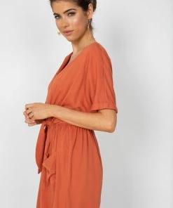 HQ Fashion CLOTHING Clava Playsuit - Rust