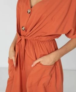 HQ Fashion CLOTHING Clava Playsuit - Rust