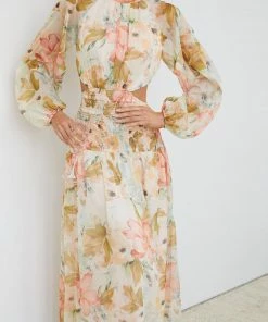 Wild Ginger DRESSES Clementia Dress - Cream Floral 12 Wild Ginger DRESSES Clementia Dress - Cream Floral