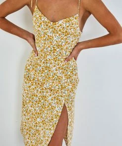 WeLove Fashion DRESSES Cleo Dress - Yellow Print