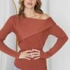 Rock Denim Colette Knit Top - Rust