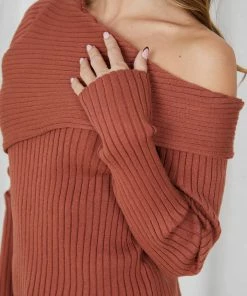 Rock Denim Colette Knit Top - Rust 15 Rock Denim Colette Knit Top - Rust