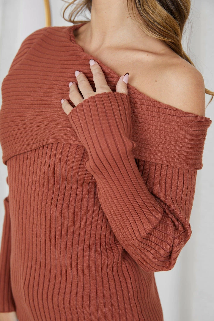 Rock Denim Colette Knit Top - Rust 9 Rock Denim Colette Knit Top - Rust