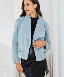 Style Box Jumpers & Sweaters Corrine Jacket - Light Blue