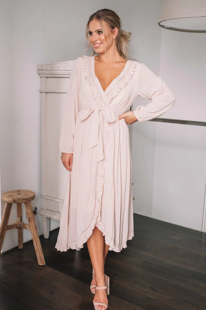 Pink Diamond DRESSES Danka Dress - Beige 3 Pink Diamond DRESSES Danka Dress - Beige