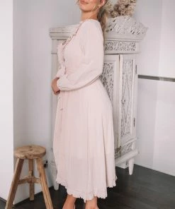 Pink Diamond DRESSES Danka Dress - Beige 10 Pink Diamond DRESSES Danka Dress - Beige