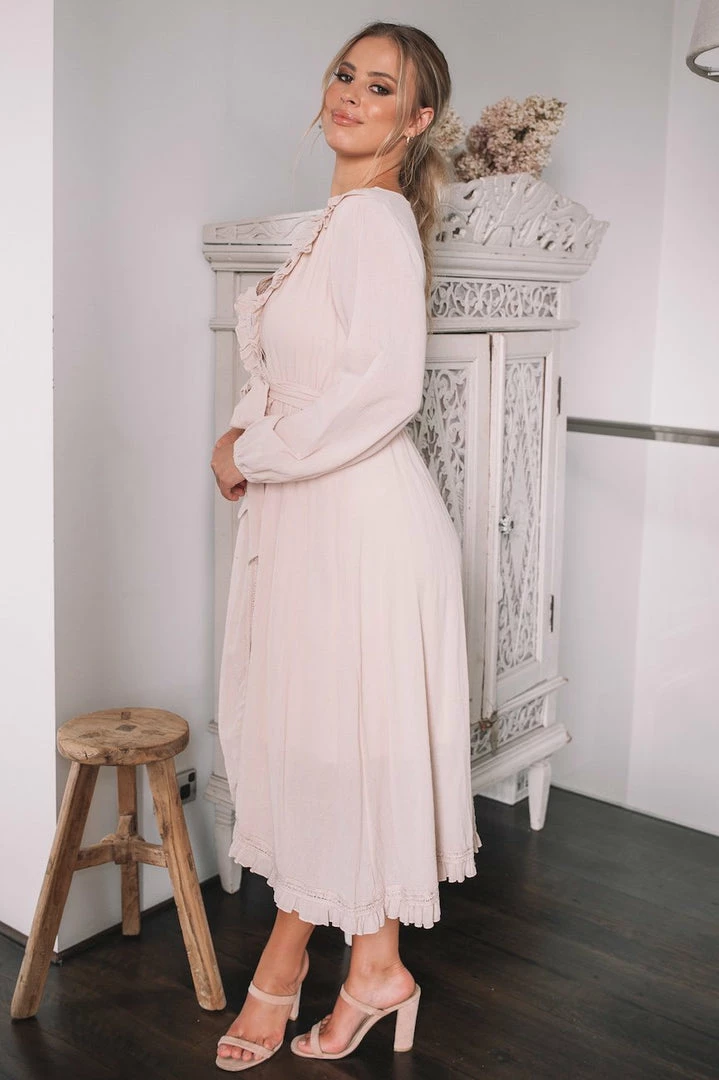 Pink Diamond DRESSES Danka Dress - Beige 6 Pink Diamond DRESSES Danka Dress - Beige