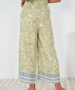 New U Collection Jerry Pants - Olive Print CLOTHING