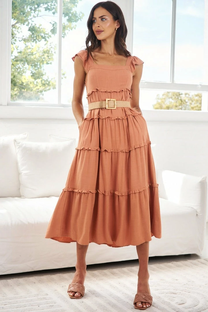 Desire Marsha Dress - Light Orange DRESSES 6 Desire Marsha Dress - Light Orange DRESSES