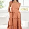 Desire Marsha Dress - Light Orange DRESSES