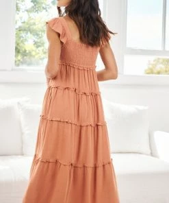 Desire Marsha Dress - Light Orange DRESSES