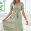 Style Box Laurissa Dress - Sage Print