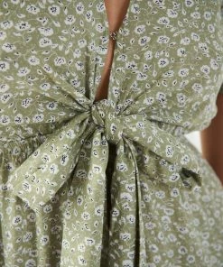 Style Box Laurissa Dress - Sage Print