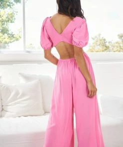 YH & Co (Chloe Yip) CLOTHING Lorinda Jumpsuit - Pink