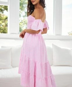 YH & Co (Chloe Yip) Marcie Dress - Pink Gingham DRESSES