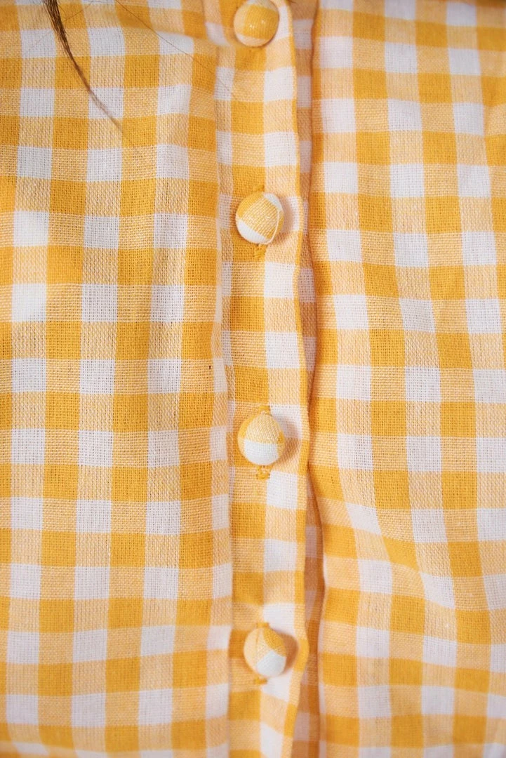 YH & Co (Chloe Yip) DRESSES Gertrude Dress - Orange Check 8 YH & Co (Chloe Yip) DRESSES Gertrude Dress - Orange Check