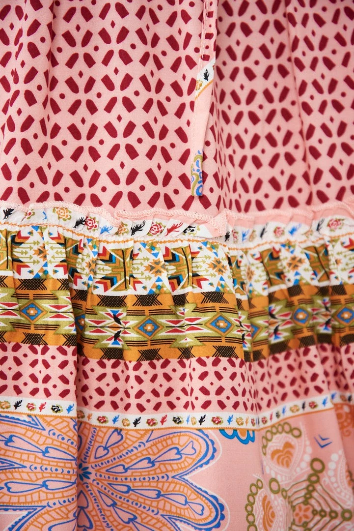 Miracle Fashion Florette Dress - Pink Print DRESSES 8 Miracle Fashion Florette Dress - Pink Print DRESSES