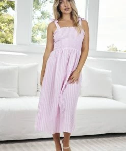 Reverse Lois Dress - Pink Stripe DRESSES