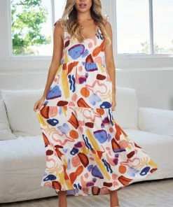 Style Box Kolour Dress - White Print