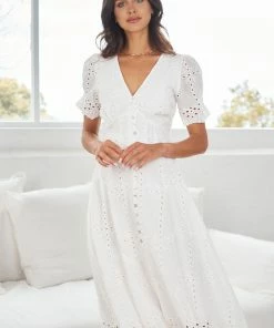 WeLove Fashion DRESSES Garnette Dress - White