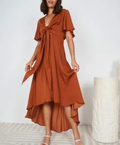 Ntrinsic Group Bryla Dress - Rust DRESSES