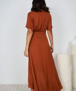 Ntrinsic Group Bryla Dress - Rust DRESSES