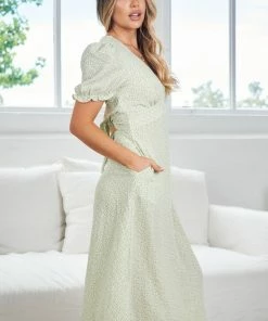 Desire Laurinda Dress - Green Print