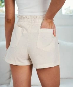 Sassy Hills Fashion Lacy Shorts - Beige