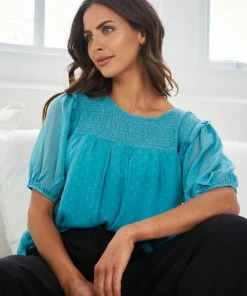 Miracle Fashion Georgette Top - Green 11 Miracle Fashion Georgette Top - Green