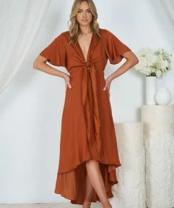 Ntrinsic Group Bryla Dress - Rust DRESSES