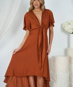 Ntrinsic Group Bryla Dress - Rust DRESSES