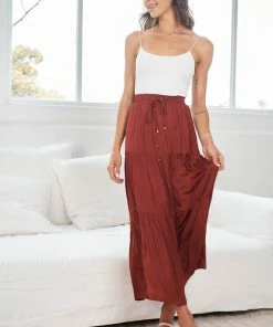 Dream House Celeste Skirt - Dark Rust